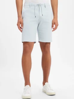 Alberto Herren Bermuda mit Leinen in hellblau