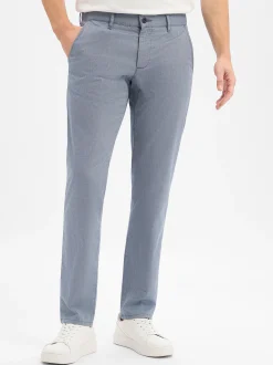 Alberto Herren Stoffhose - Lou-J in marine weiß