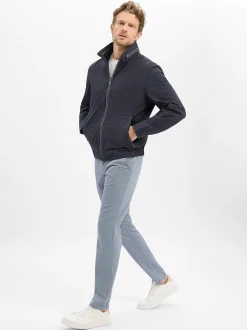 Alberto Herren Stoffhose - Lou-J in marine weiß