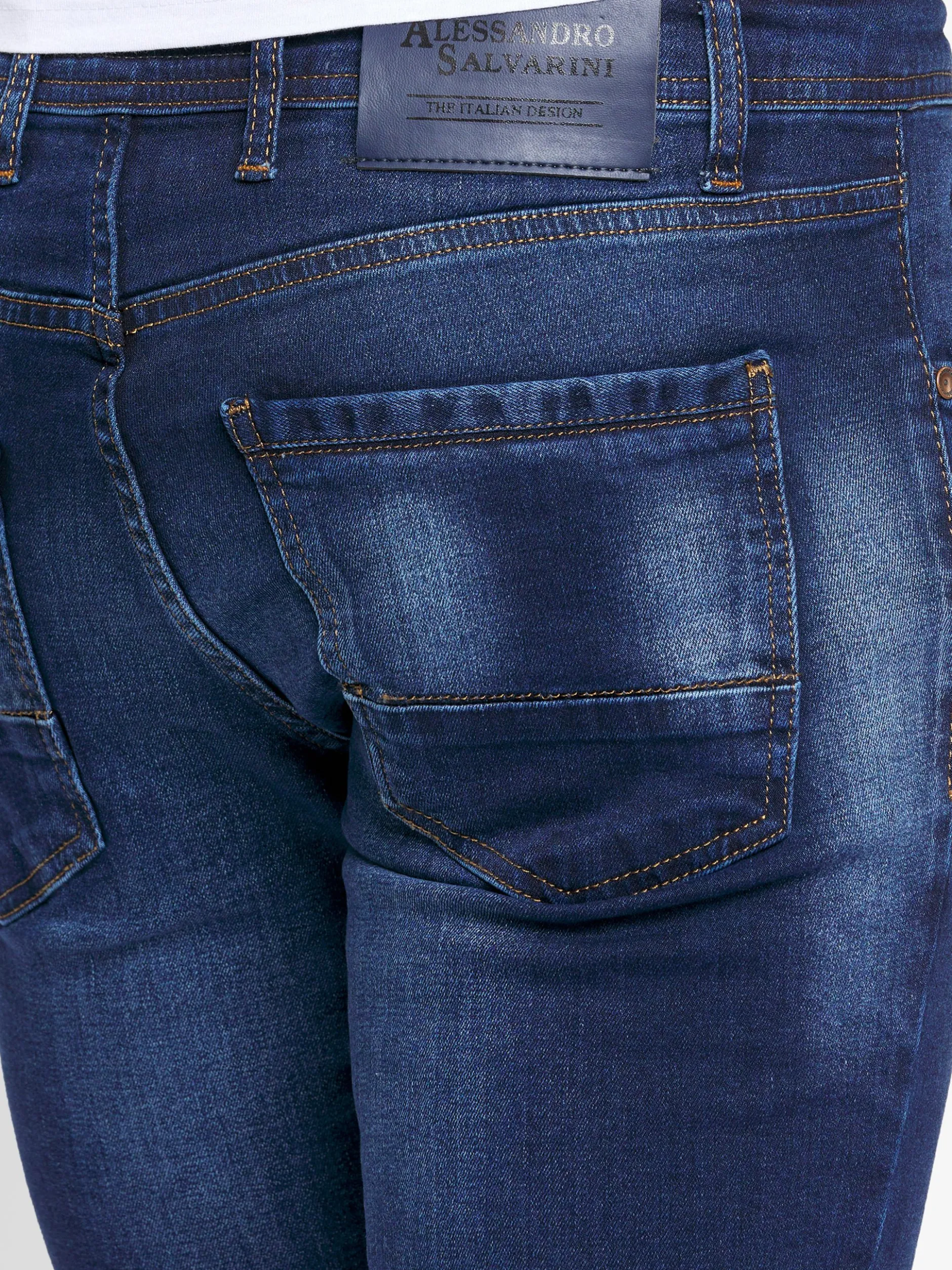 Alessandro Salvarini Herren Jeans - ASGenova in blau