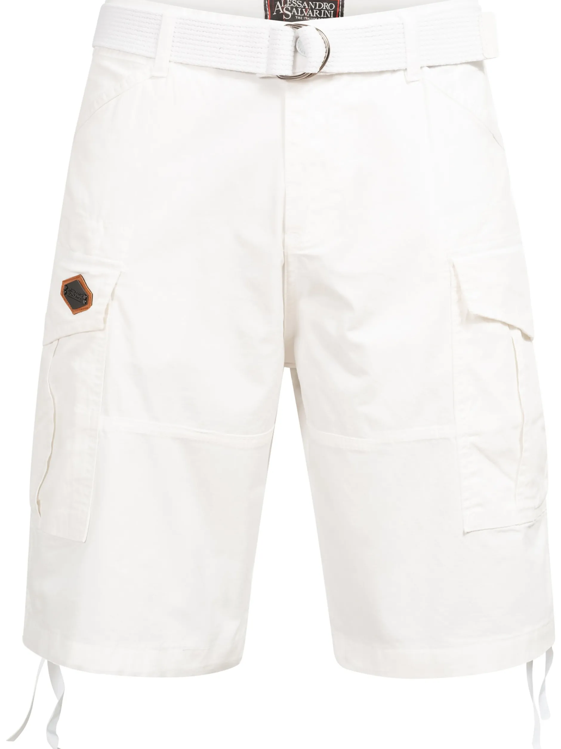 Alessandro Salvarini Herren Cargoshorts - ASLeon in weiß