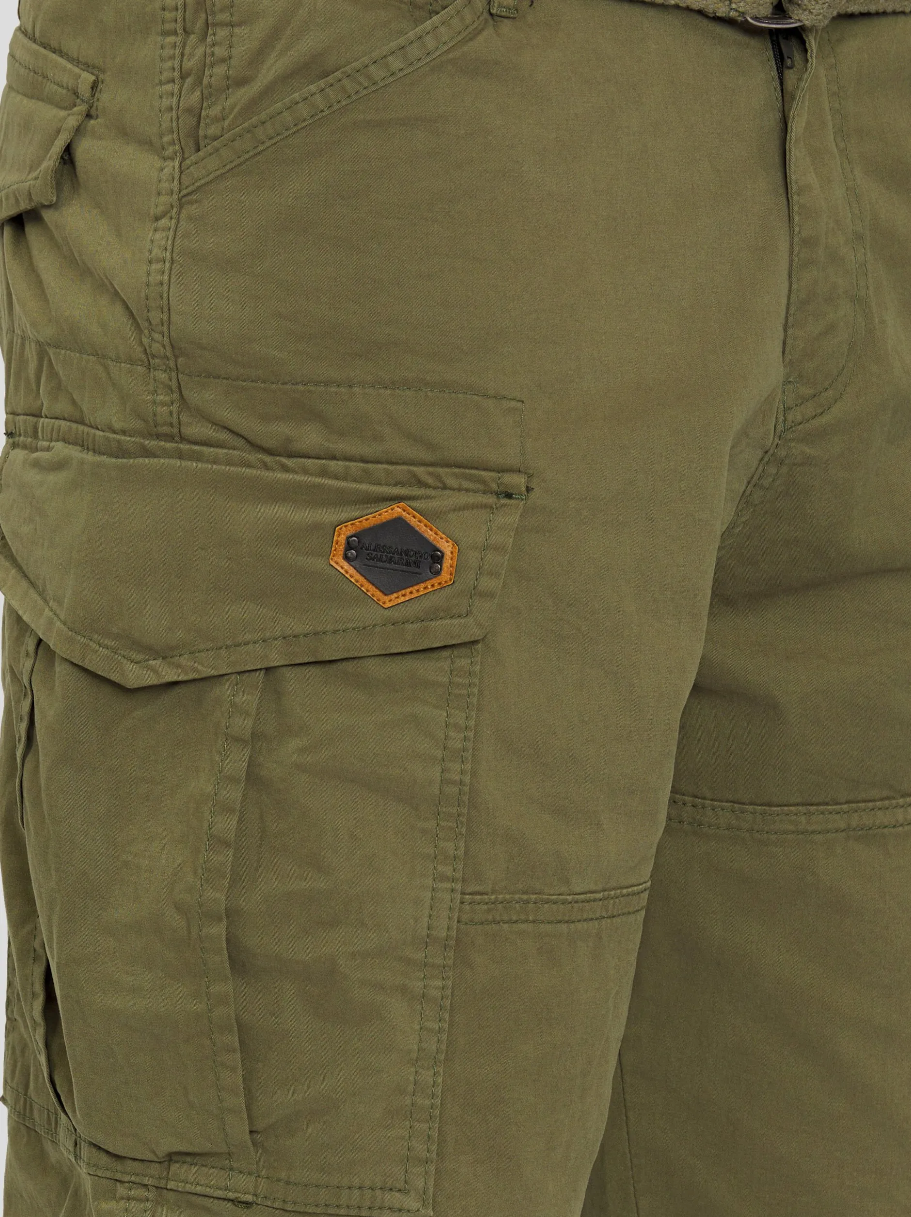 Alessandro Salvarini Herren Cargoshorts - ASLeon in oliv