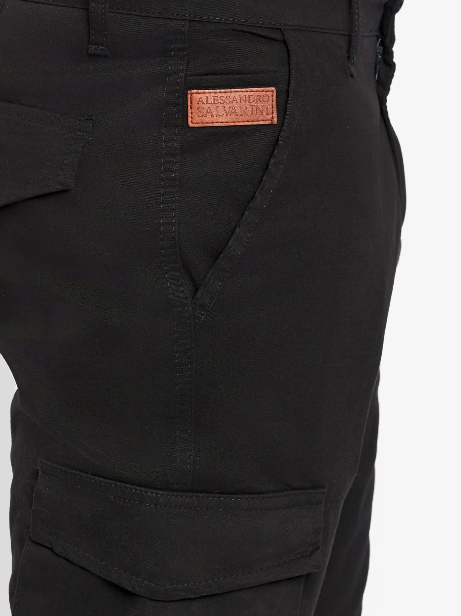 Alessandro Salvarini Herren Stoffhose - ASJacamo in schwarz