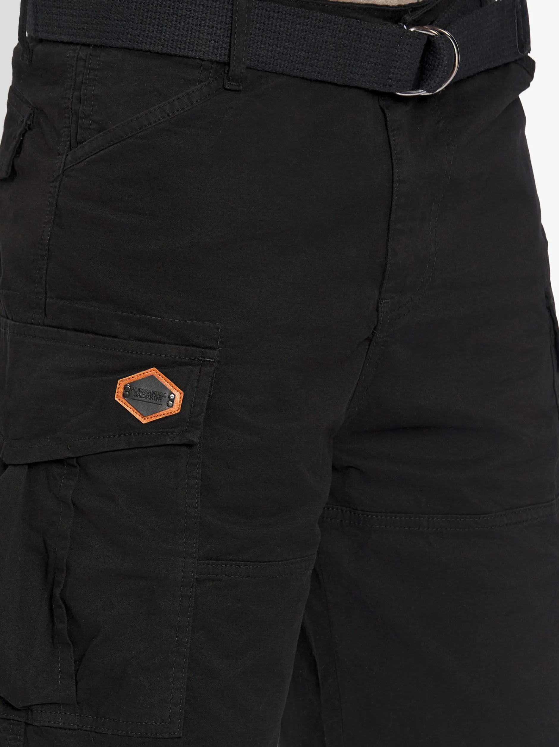 Alessandro Salvarini Herren Cargoshorts - ASLeon in schwarz