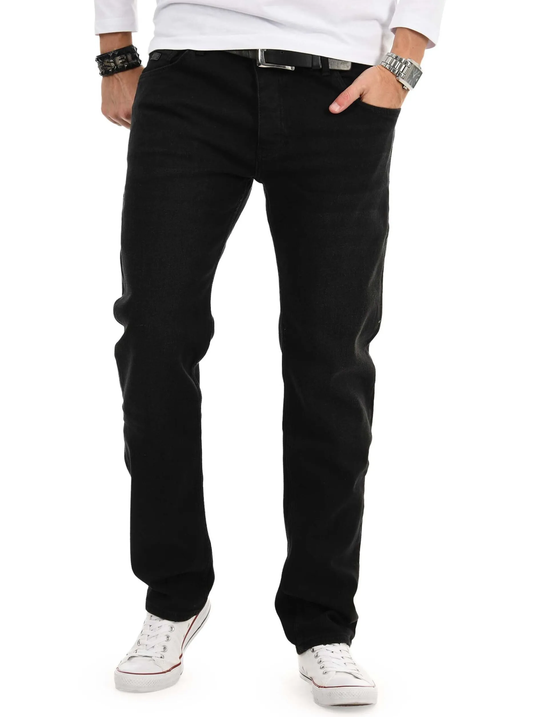Alessandro Salvarini Jeans in schwarz