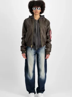 Alpha Industries Damen Bomberjacke in braun