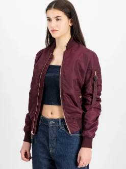 Alpha Industries Damen Bomberjacke in bordeaux