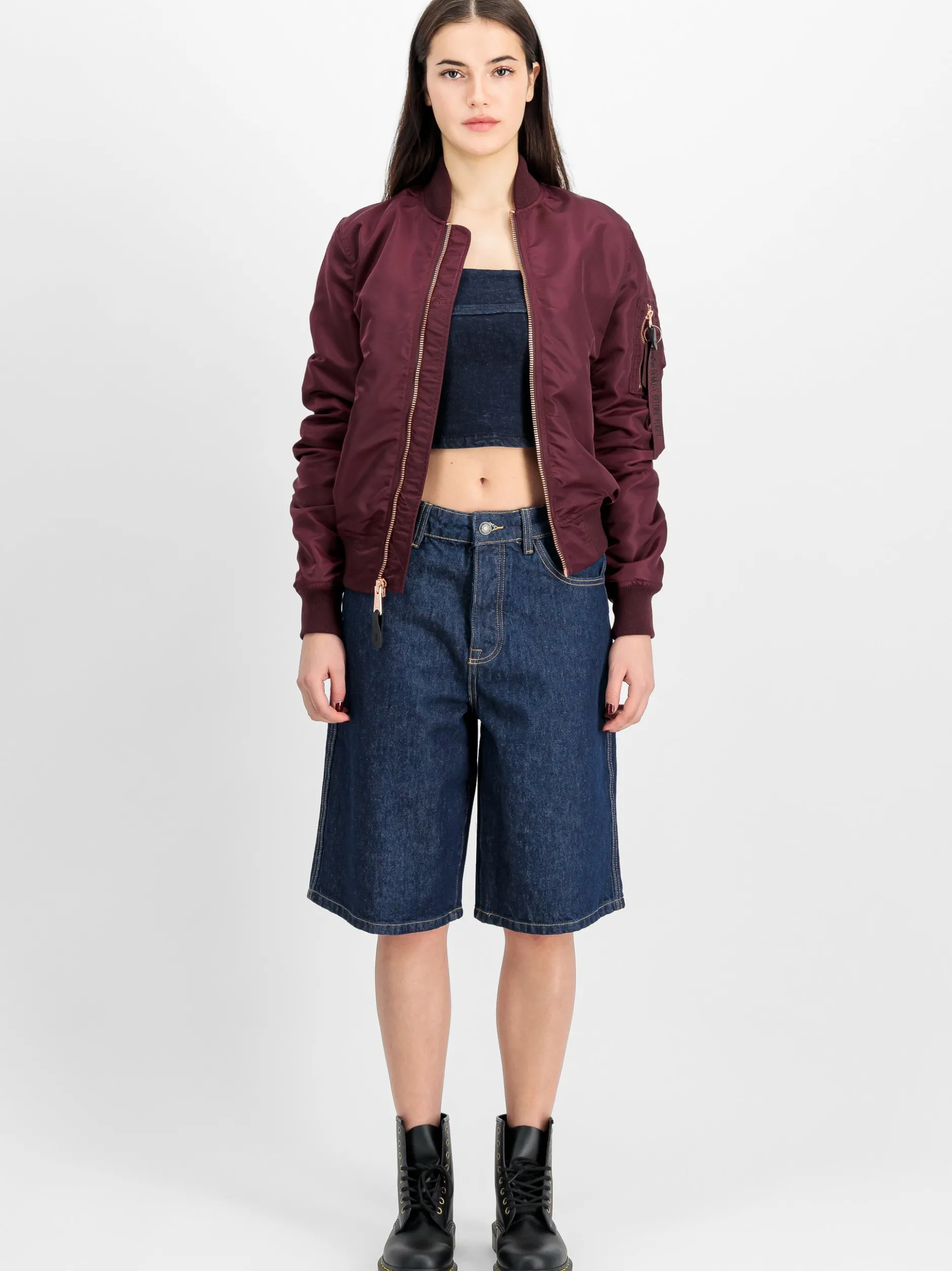 Alpha Industries Damen Bomberjacke in bordeaux