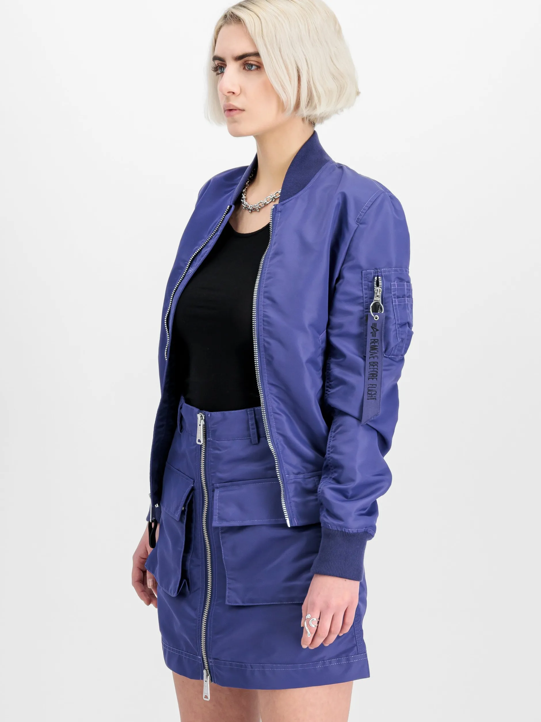 Alpha Industries Damen Bomberjacke in lila