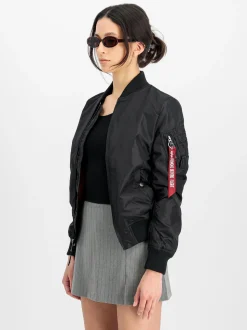 Alpha Industries Damen Bomberjacke in schwarz