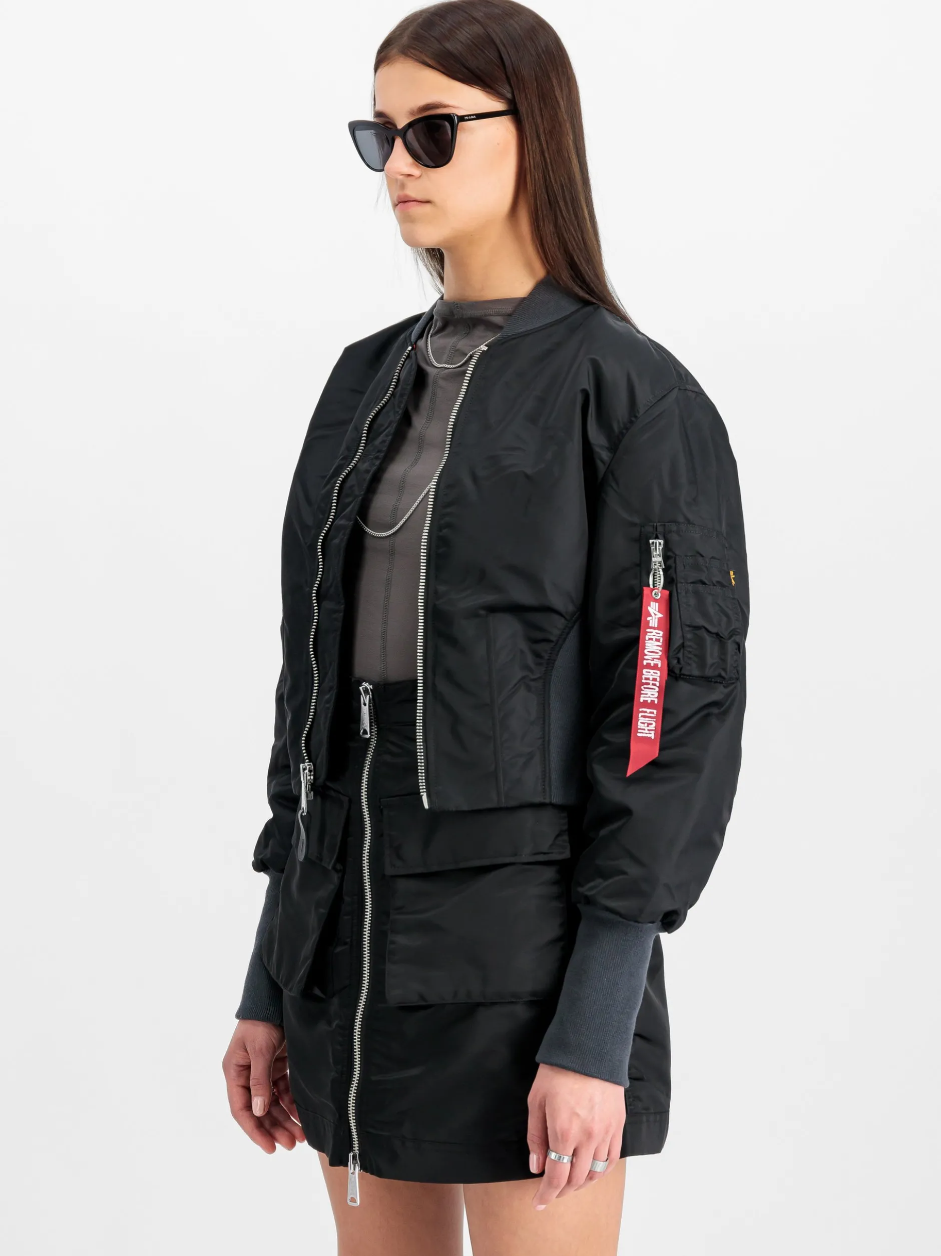 Alpha Industries Damen Bomberjacke in schwarz