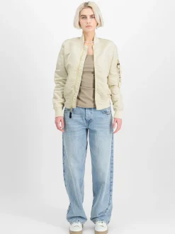 Alpha Industries Damen Bomberjacke in beige