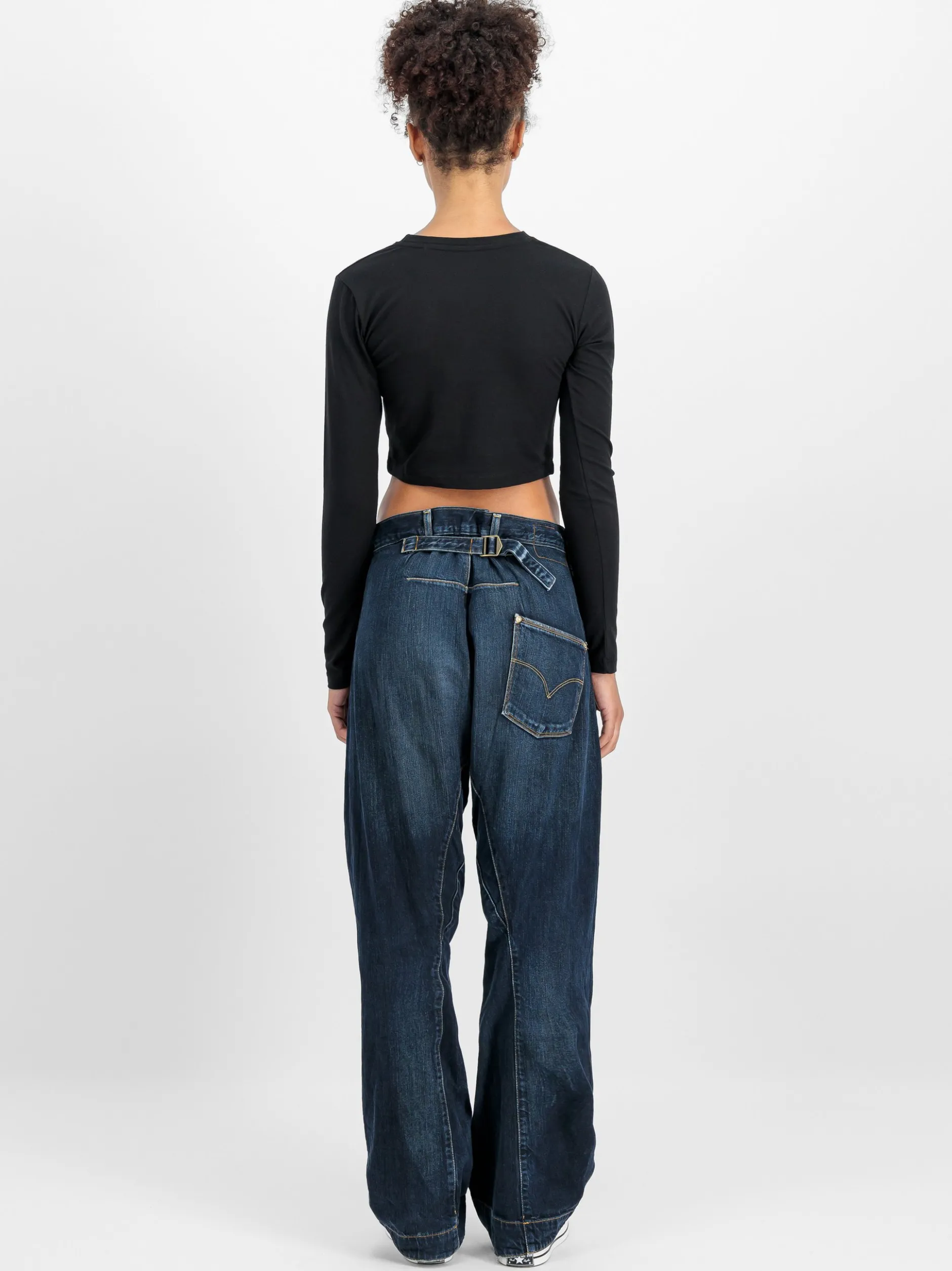 Alpha Industries Damen Langarmshirt in schwarz