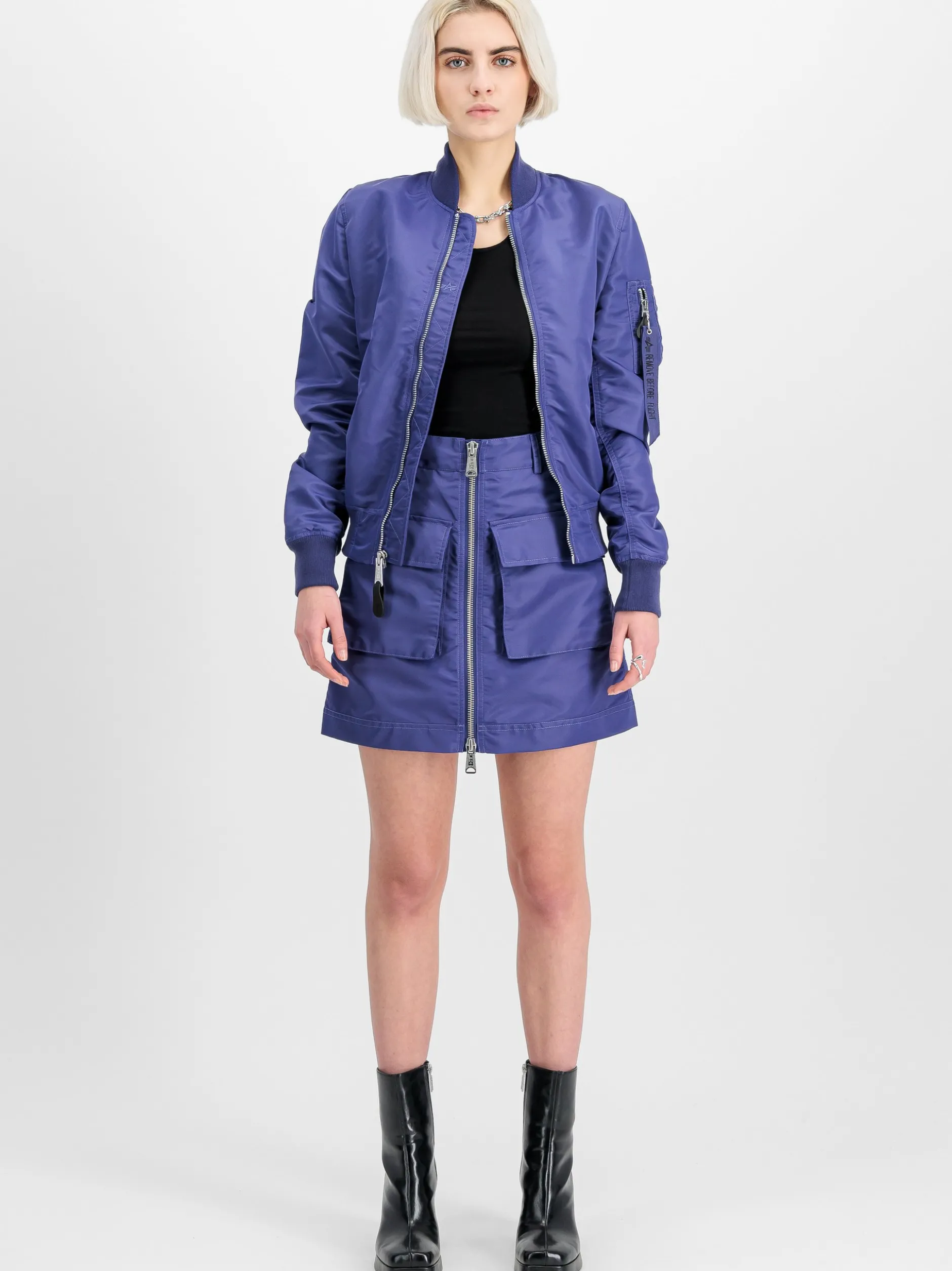Alpha Industries Damen Minirock in purple