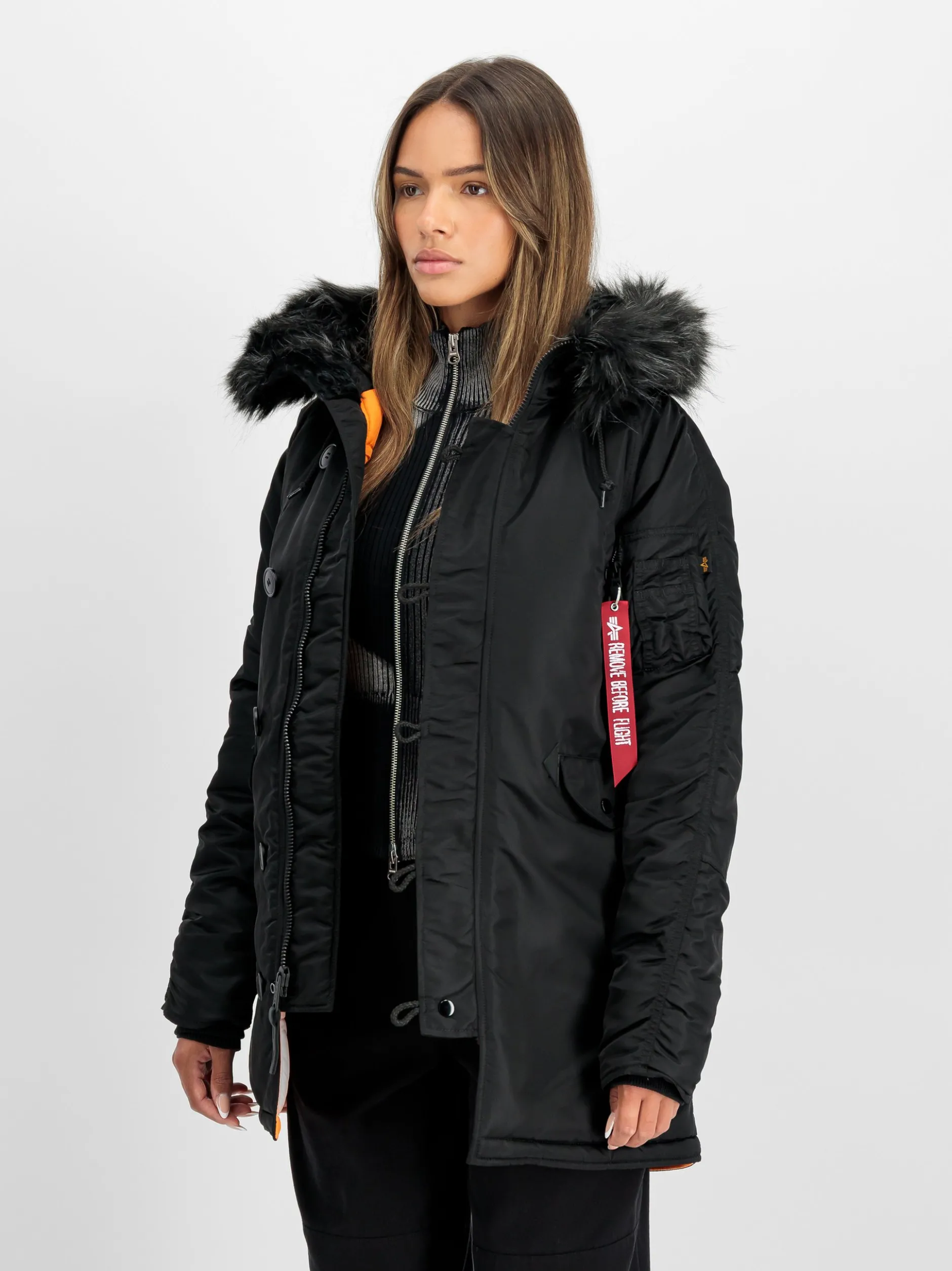 Alpha Industries Damen Parka & Winterjacke in schwarz