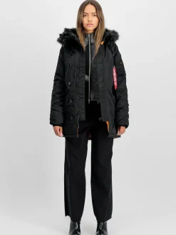 Alpha Industries Damen Parka & Winterjacke in schwarz