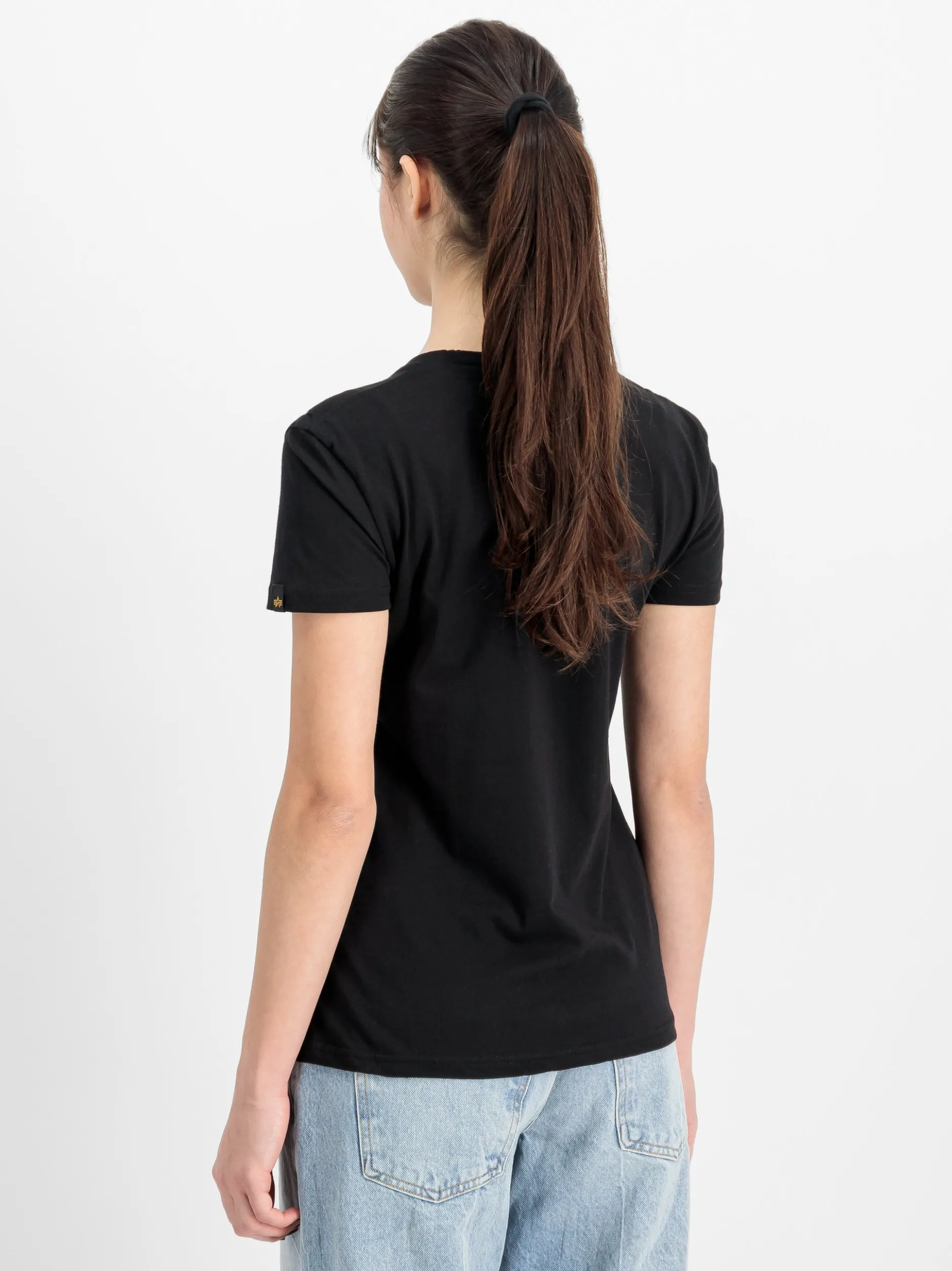 Alpha Industries Damen T-Shirt in schwarz