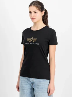 Alpha Industries Damen T-Shirt in schwarz