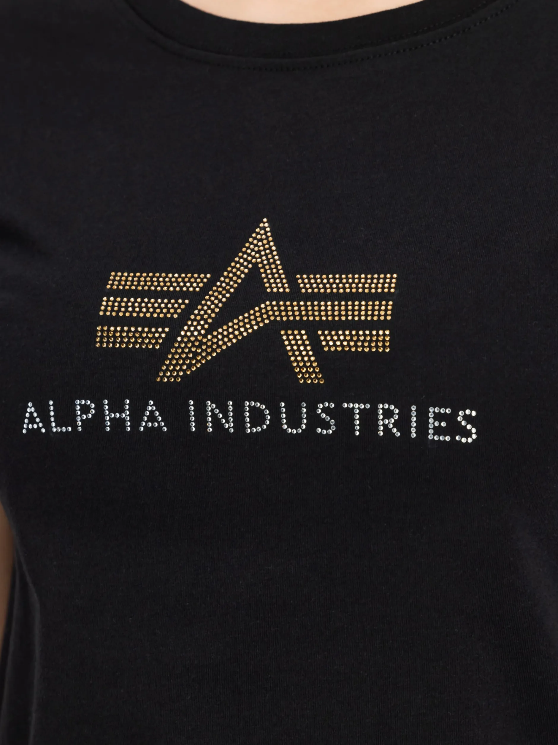 Alpha Industries Damen T-Shirt in schwarz