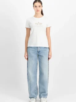 Alpha Industries Damen T-Shirt in weiß