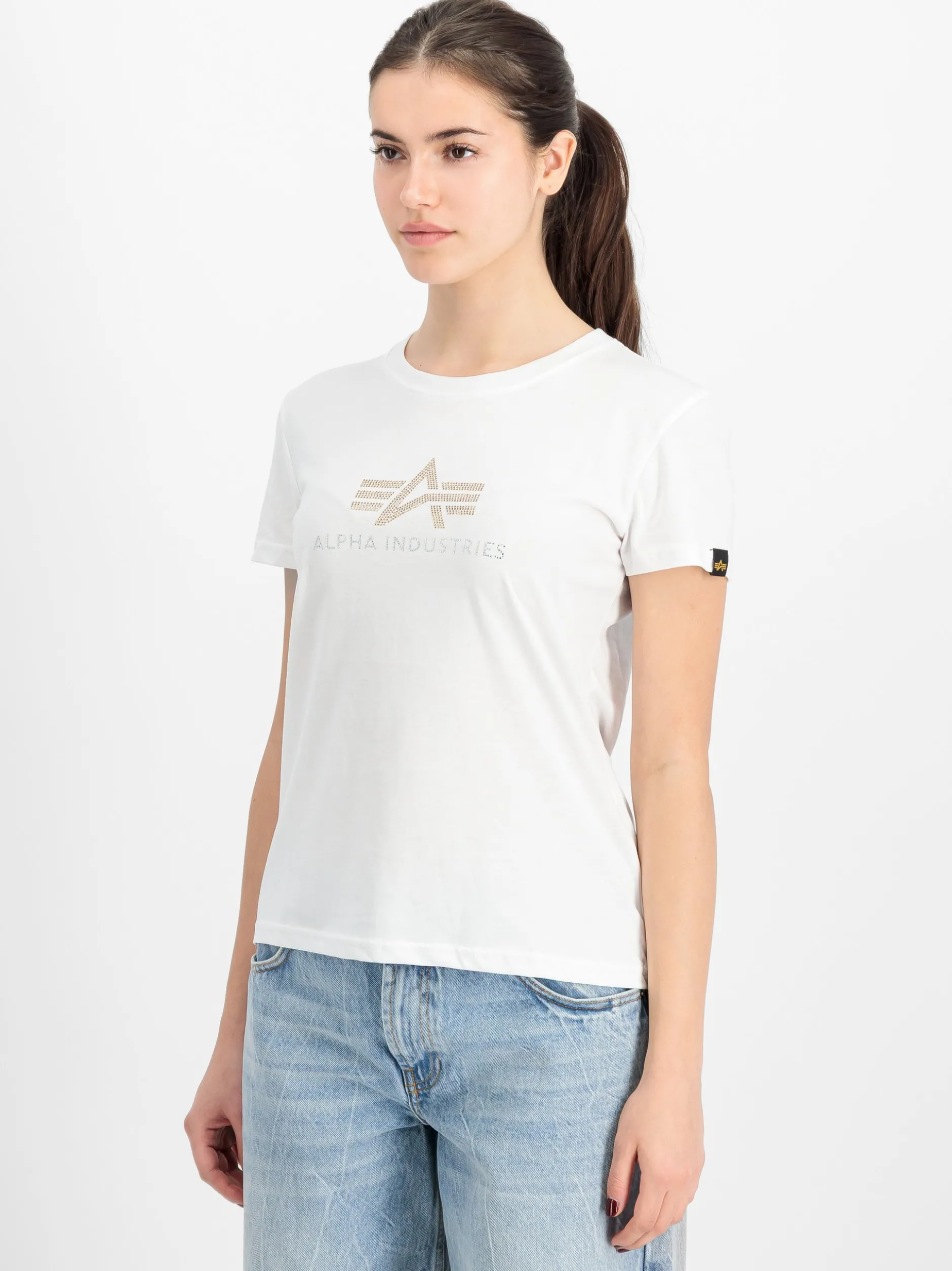 Alpha Industries Damen T-Shirt in weiß