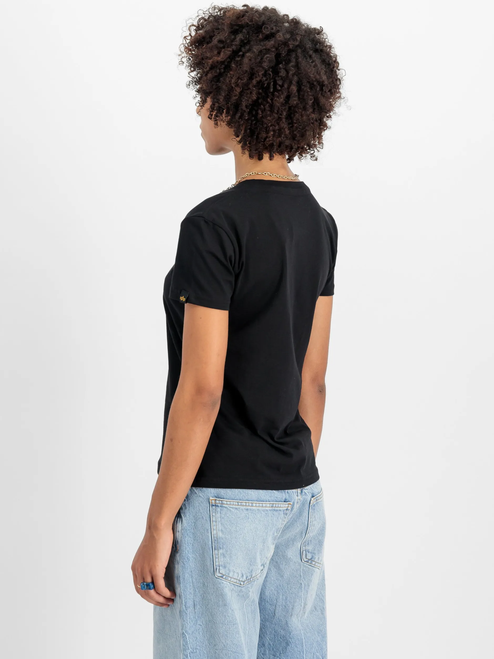 Alpha Industries Damen T-Shirt in schwarz