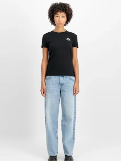 Alpha Industries Damen T-Shirt in schwarz