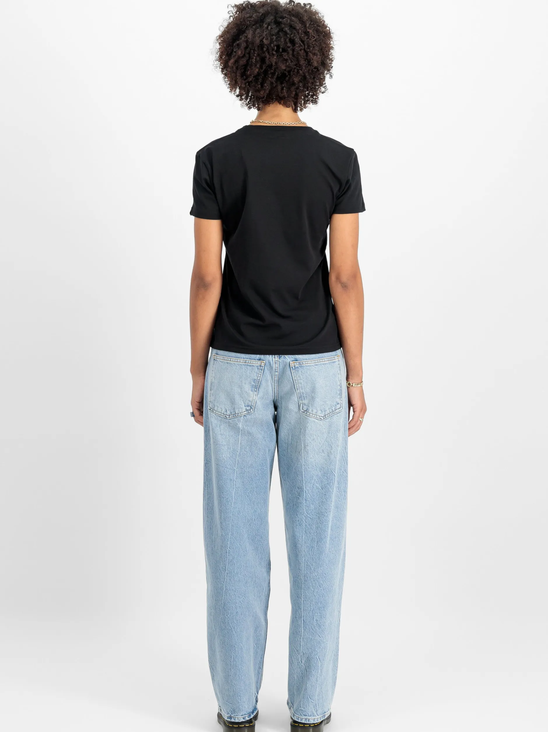 Alpha Industries Damen T-Shirt in schwarz