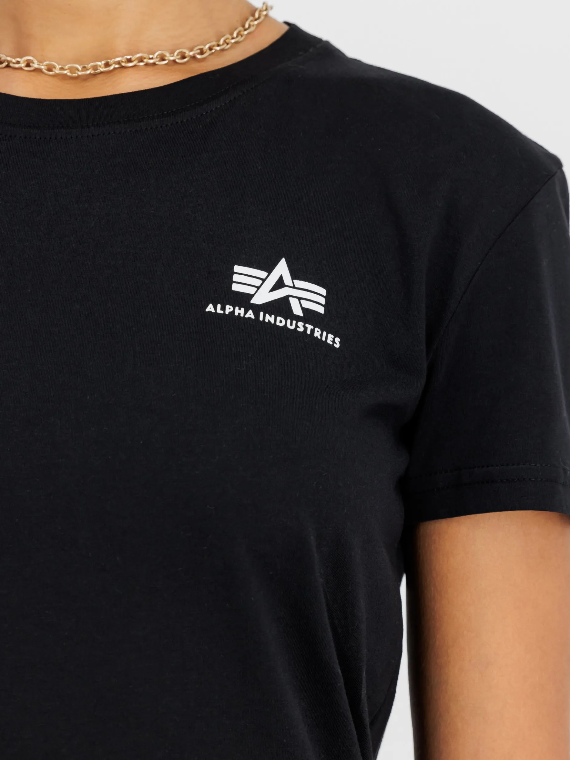 Alpha Industries Damen T-Shirt in schwarz