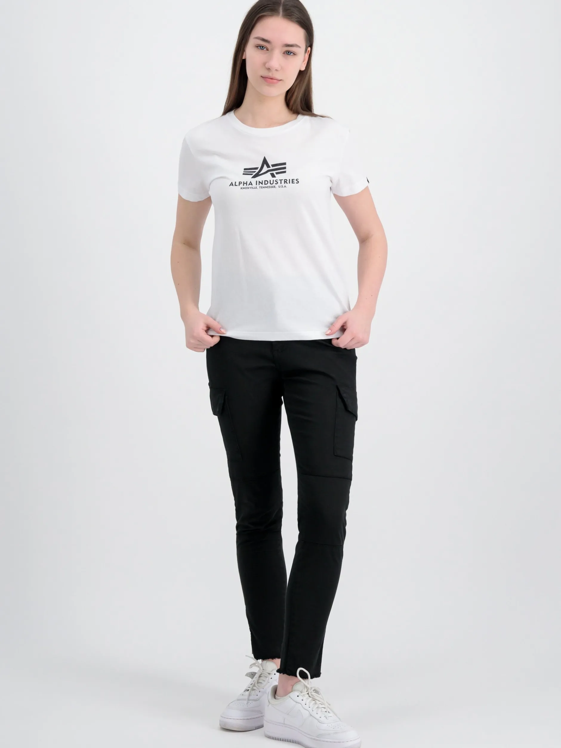 Alpha Industries Damen T-Shirt in weiß