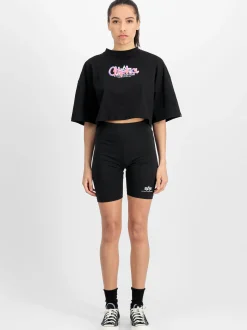 Alpha Industries Damen T-Shirt in schwarz