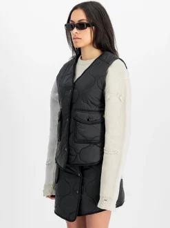 Alpha Industries Damen Weste in schwarz