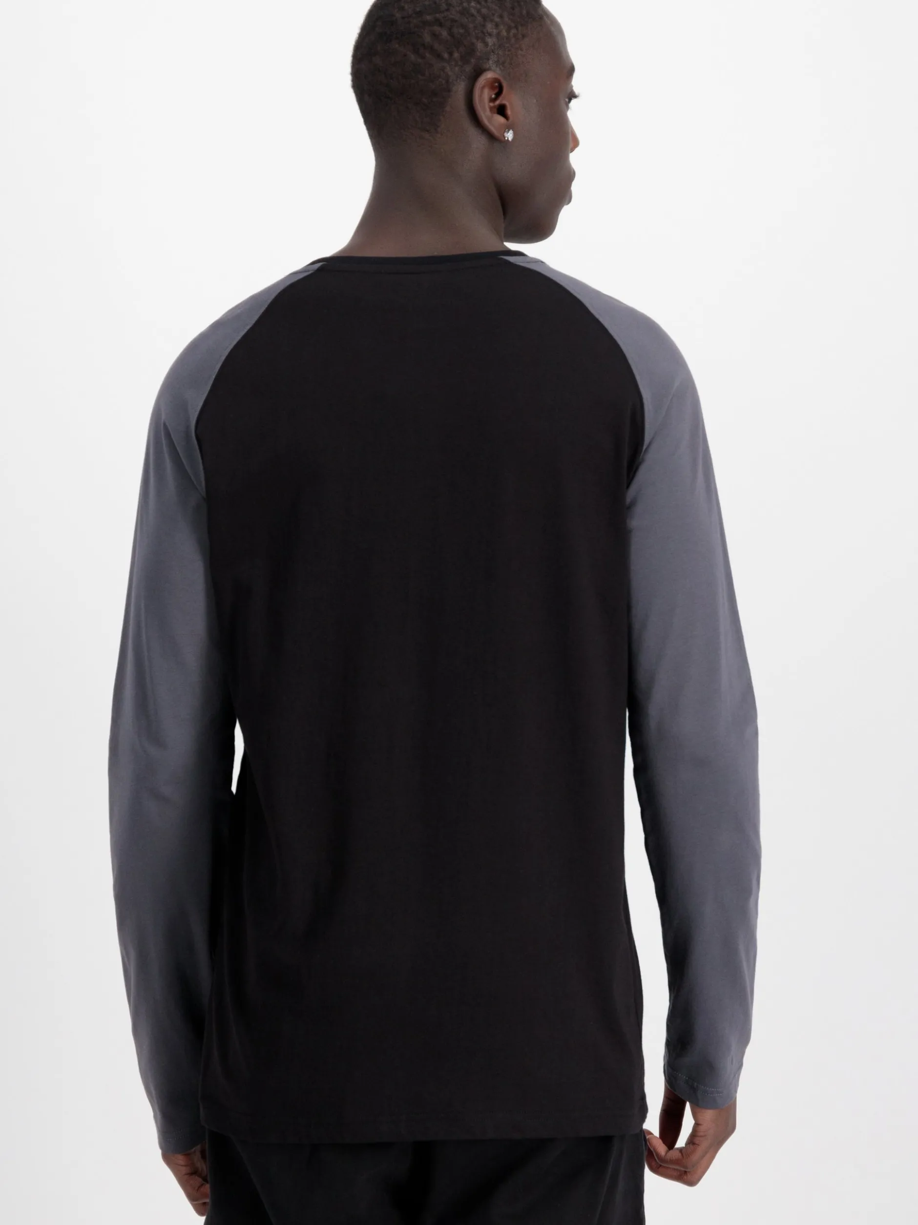Alpha Industries Herren Langarmshirt in schwarz grau