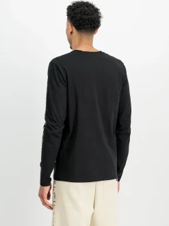 Alpha Industries Herren Langarmshirt in schwarz