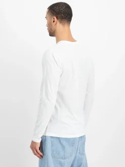 Alpha Industries Herren Langarmshirt in weiß