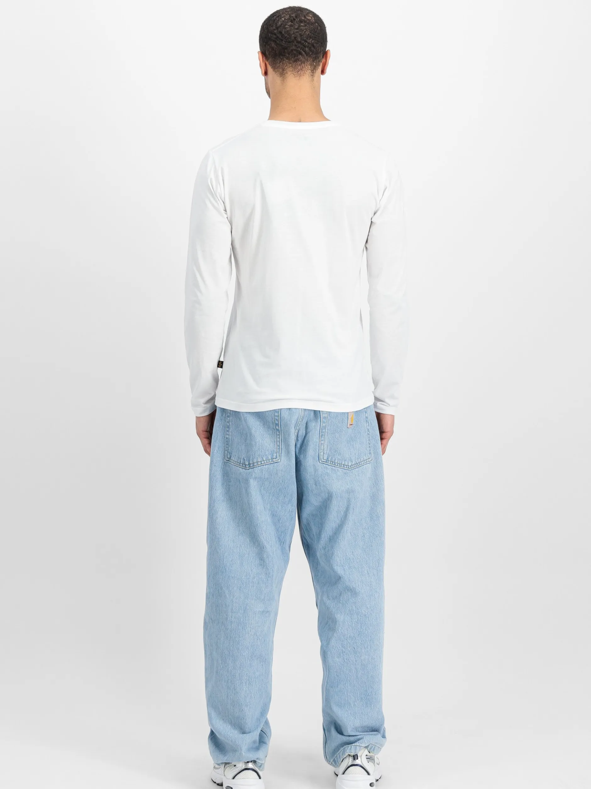 Alpha Industries Herren Langarmshirt in weiß