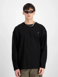 Alpha Industries Herren Langarmshirt in schwarz
