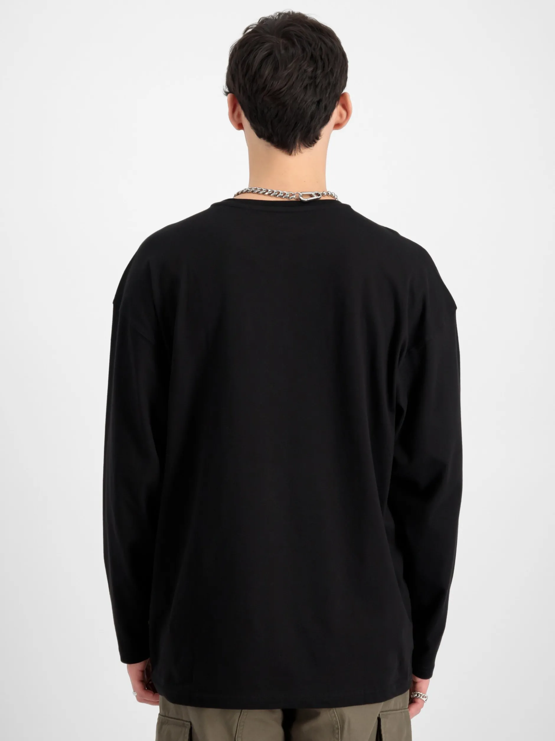 Alpha Industries Herren Langarmshirt in schwarz