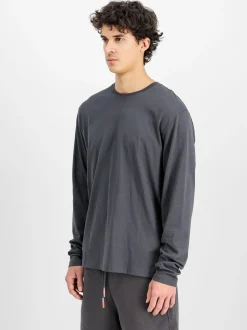 Alpha Industries Herren Langarmshirt in grau