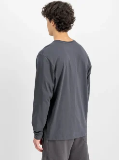 Alpha Industries Herren Langarmshirt in grau