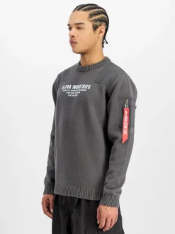 Alpha Industries Herren Pullover in grau