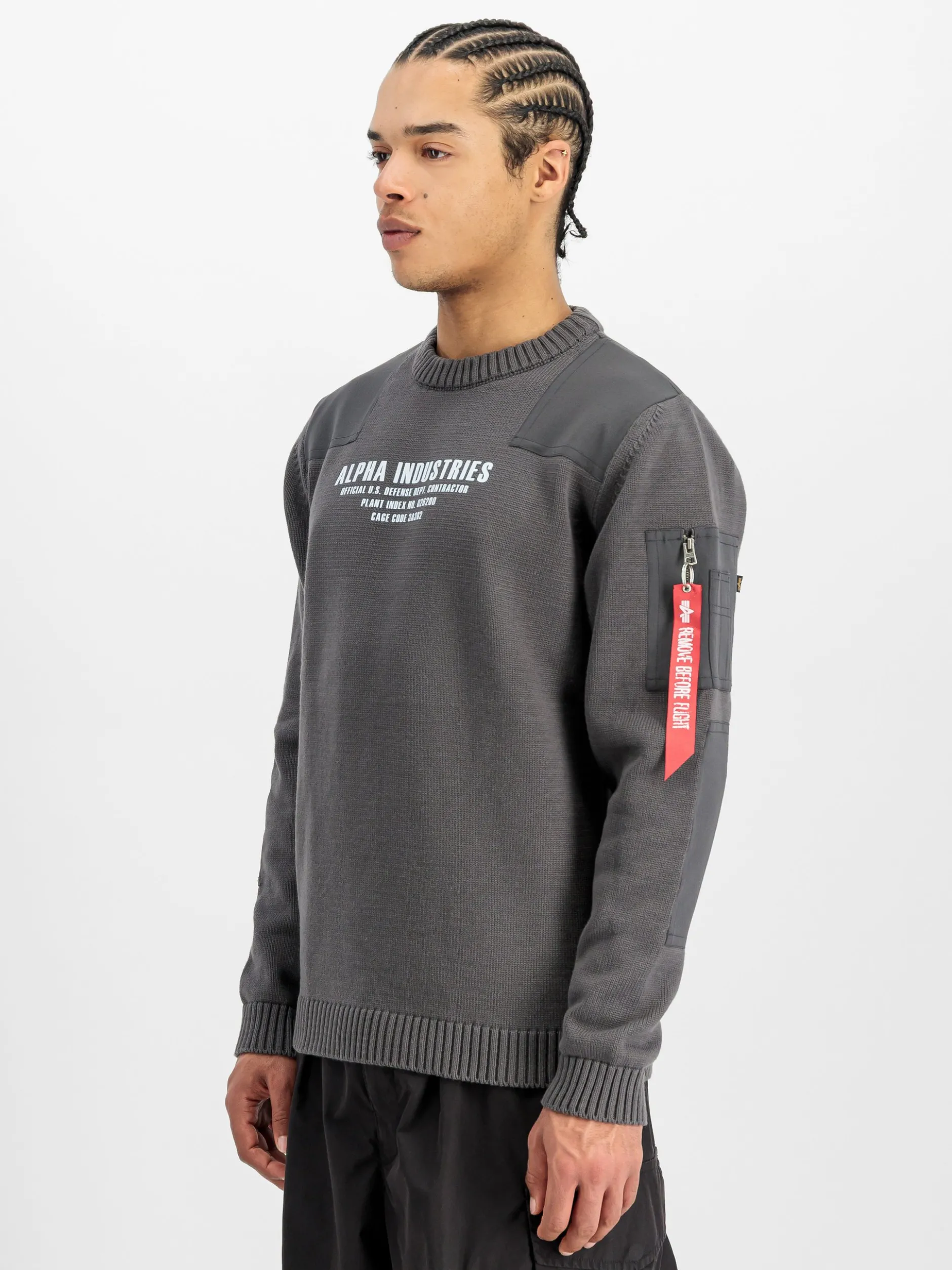 Alpha Industries Herren Pullover in grau