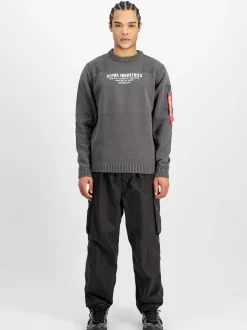 Alpha Industries Herren Pullover in grau