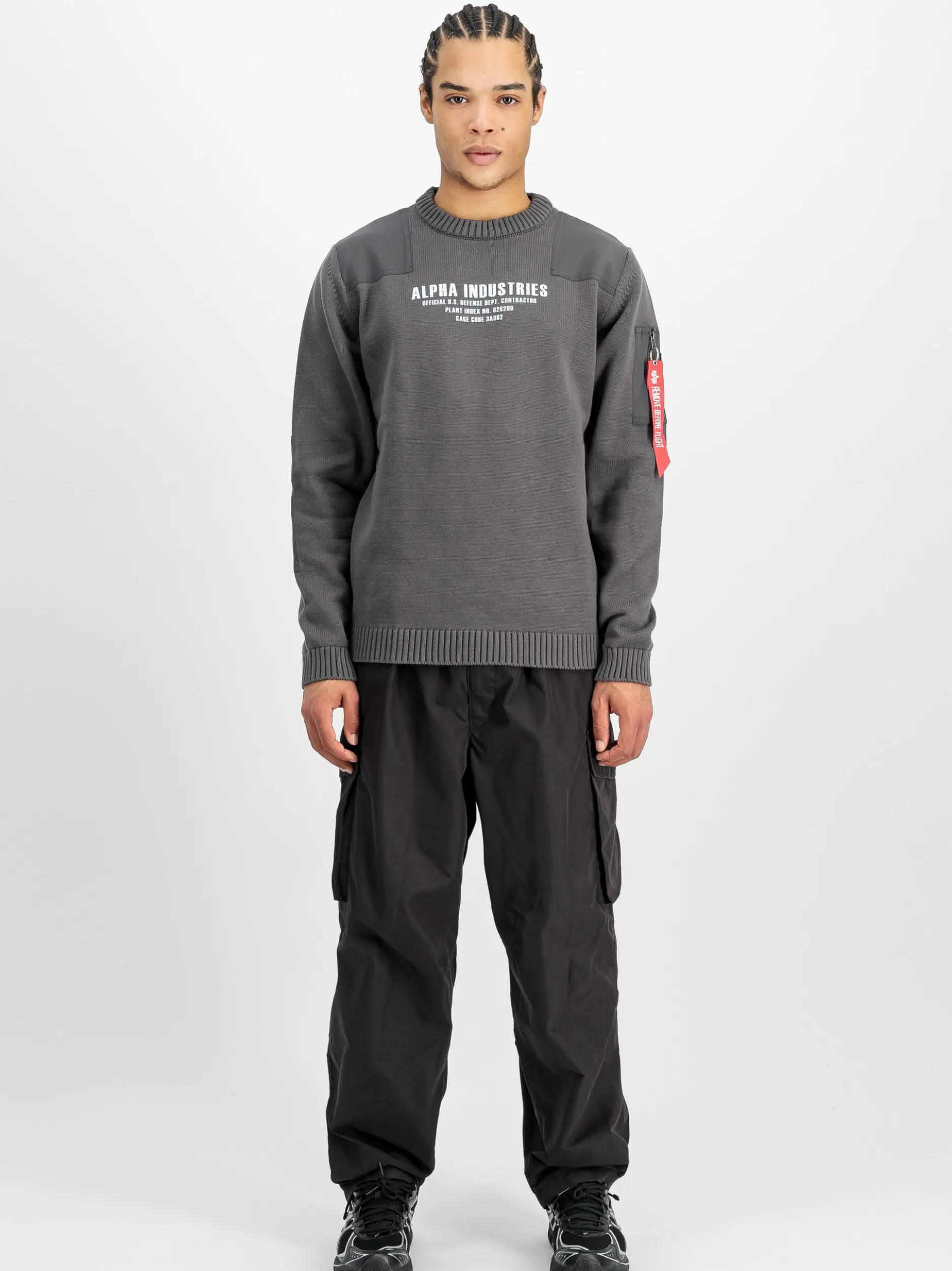 Alpha Industries Herren Pullover in grau