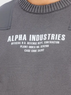 Alpha Industries Herren Pullover in grau
