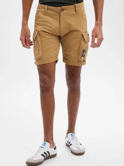 Alpha Industries Herren Shorts in sand - Länge: knielang