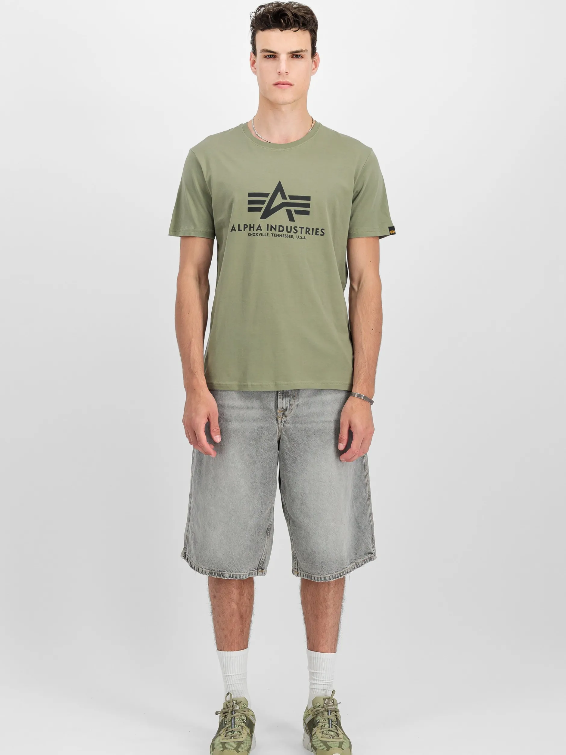 Alpha Industries Herren T-Shirts im 2er-Pack in bordeaux oliv