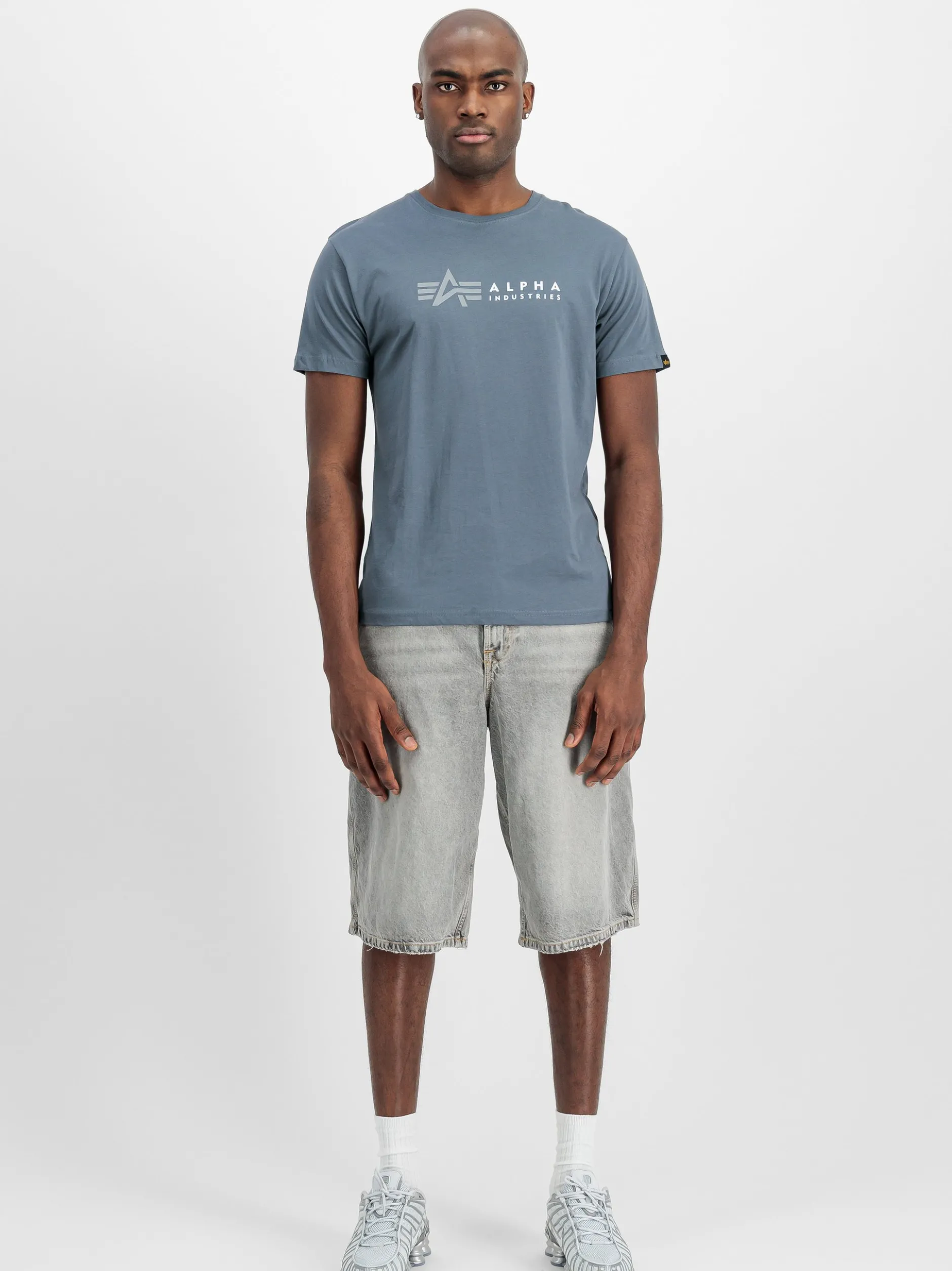 Alpha Industries Herren T-Shirt in blue stone
