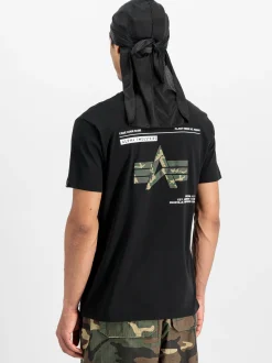 Alpha Industries Herren T-Shirt in schwarz