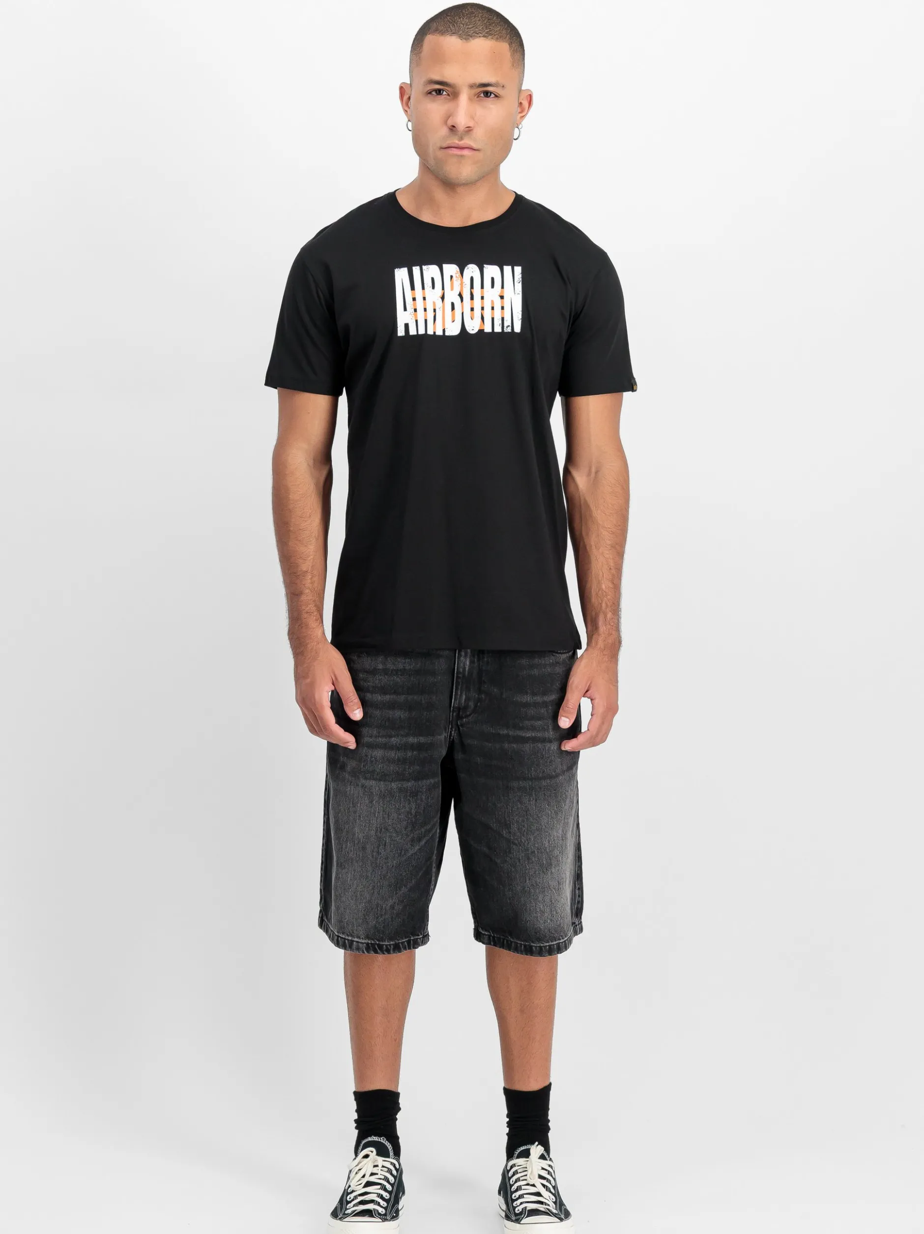 Alpha Industries Herren T-Shirt in schwarz